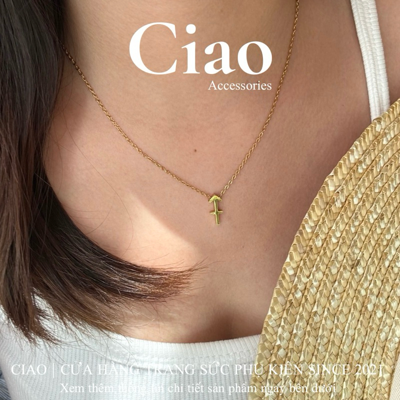 [12 Zodiac SIGNS] สร้อยคอไทเทเนียมสแตนเลสดีไซน์ลายราศี 1 อุปกรณ์เสริม Ciao