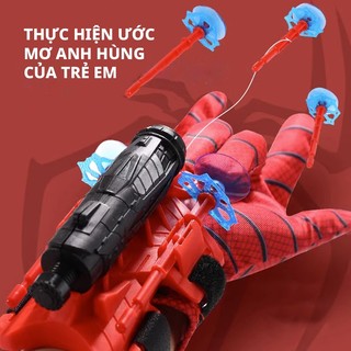 Bộ Đồ Chơi Bắn Mạng Nhện 8 Món - Đồ Chơi Người Nhện Cho Bé - Hút Cực Mạnh - Găng Tay Người Nhện
