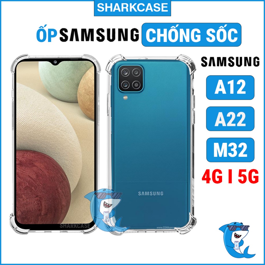เคส Samsung A12, A22, M32 4G/5G, ซิลิโคนใสกันกระแทกคุณภาพสูงพร้อมขอบป้องกันกล้อง