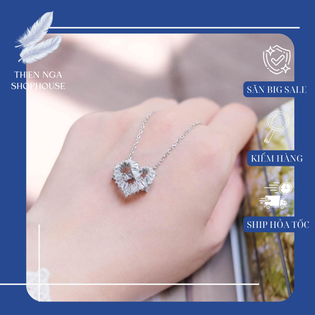 สร้อยคอ Swa หรูหราและประณีต Matrix Fullbox สร้อยคอหัวใจผู้หญิง-Thien_nga_veet_nam