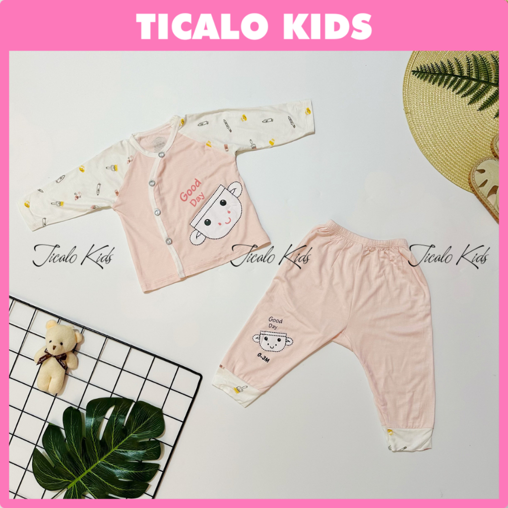 VT Kids - ชุดเสื้อผ้าเด็กแรกเกิดแขนยาว - Good Day - วัสดุ Petit นุ่ม