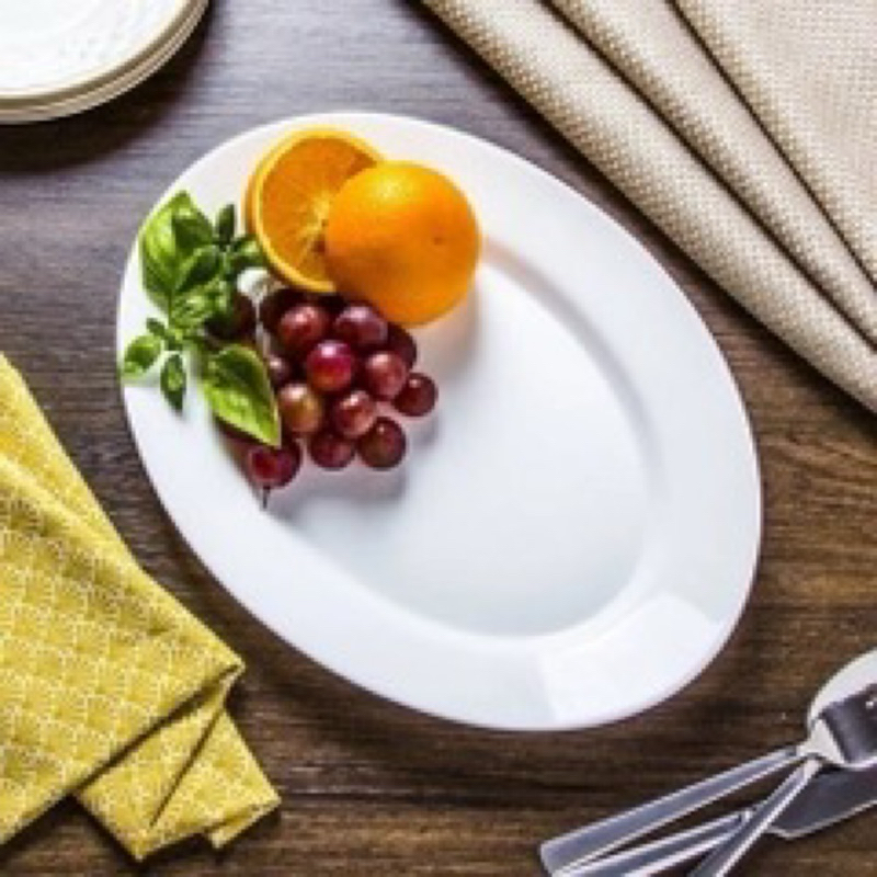 Toledo จานแก้วทรงรี*