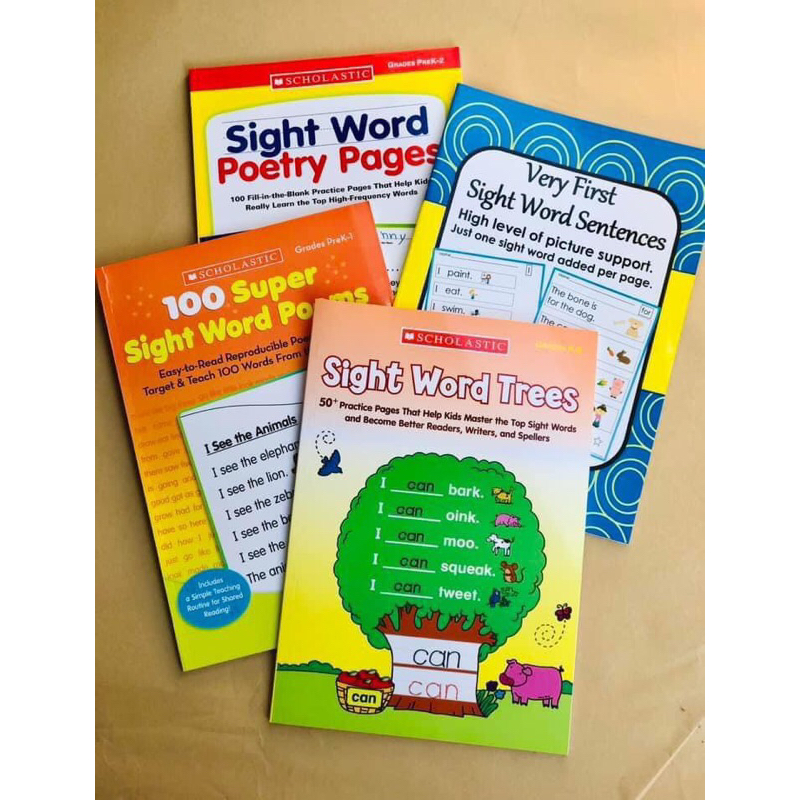 หนังสือ - Sight Words - ชุด 4 ชิ้น