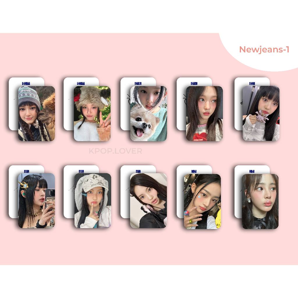 SET OF 8 CORNERED CARD Newjeans - Hanni Danielle Minji Haerin Hyein