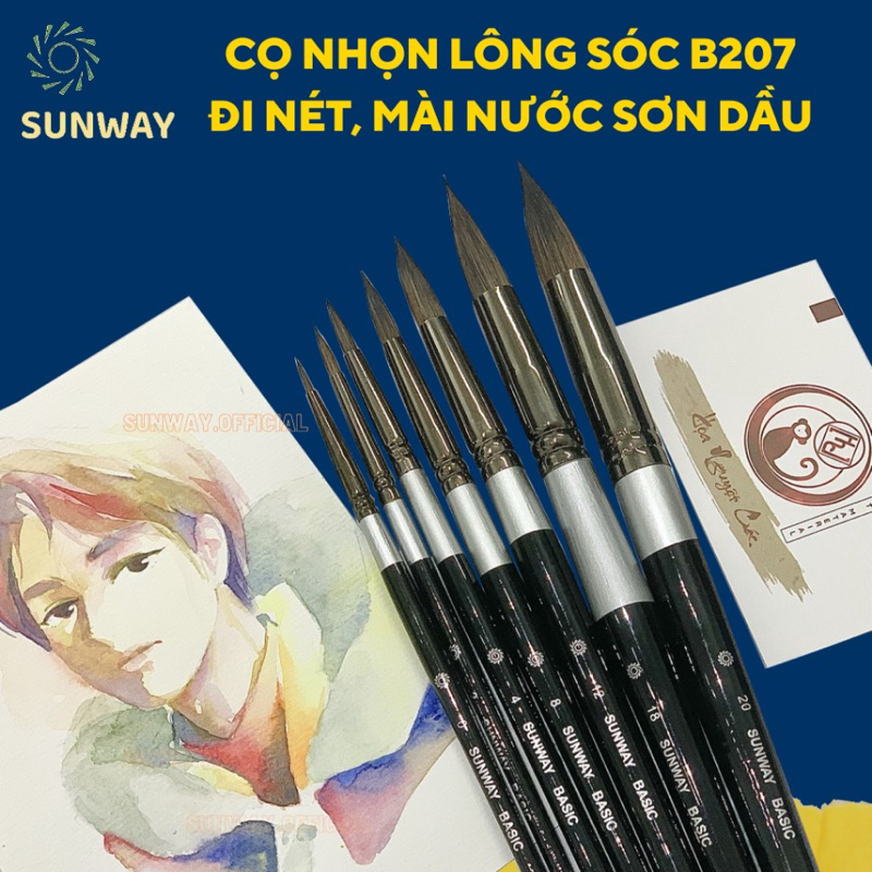 SUNWAY BRUSH B207 หัวด้านบน