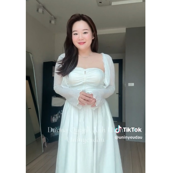 (BIGSIZE) ผู้หญิง, Easy-to-Coordinate คุณภาพสูงผู้หญิง UnihomeClothing CV123 คาร์ดิแกนแขนบานพร้อมชาย