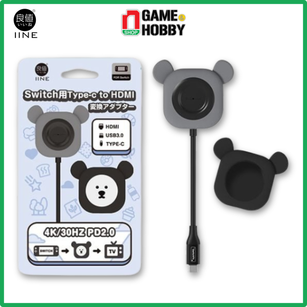 DOCK MINI CONVERTER CONVERTER USB-C TO HDMI, USB3.0, USB-C BLACK BEAR