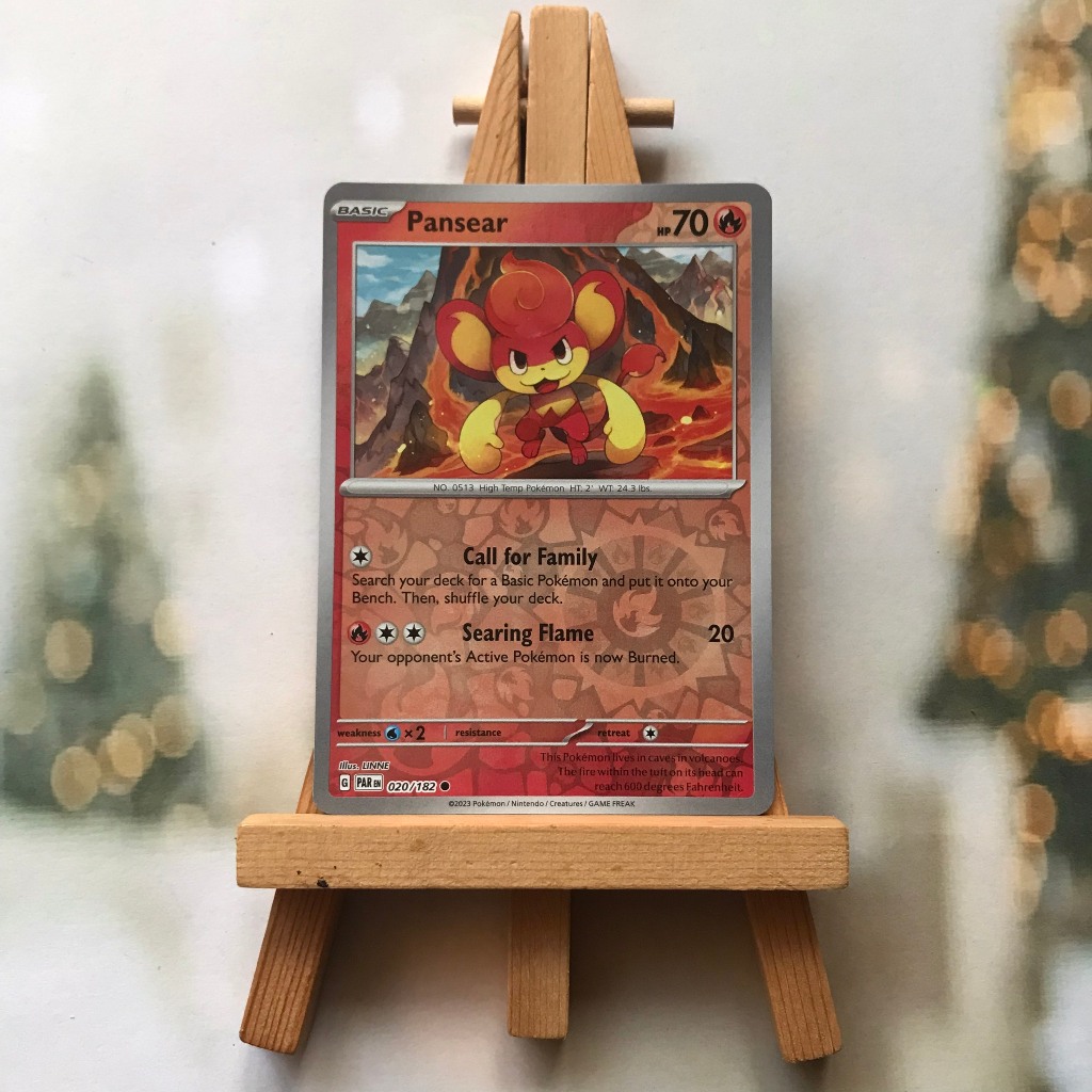 Pokemon Pansear Picture Card 020/182 - Common Reverse Holo English Odd Card