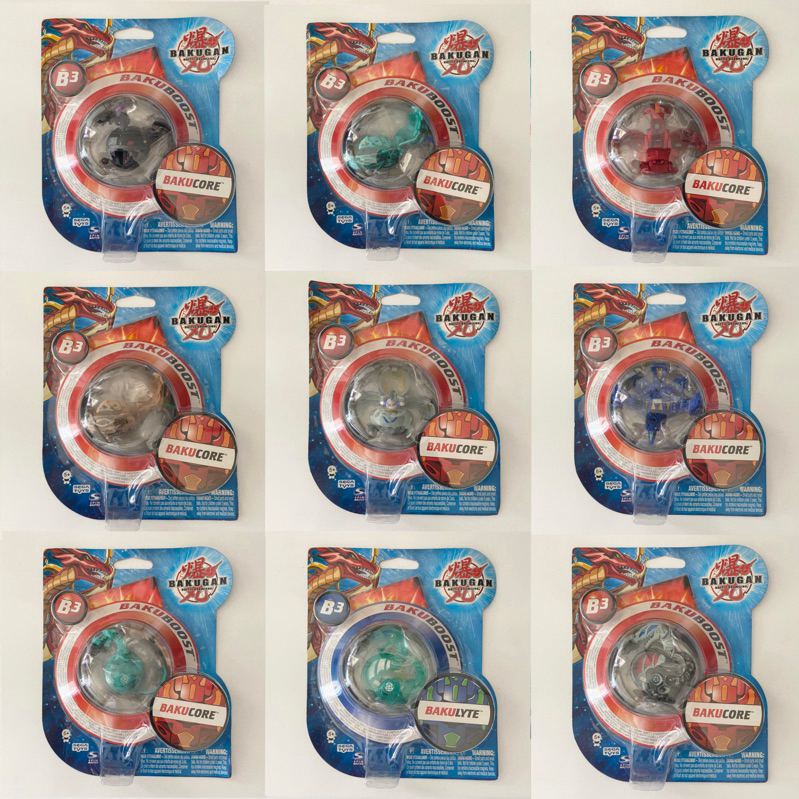 ของเล่นแปลงร่างโมเดล Bakugan ของแท้ครบกล่อง Sega Toys รวม Stug, Atmos, Drago,...