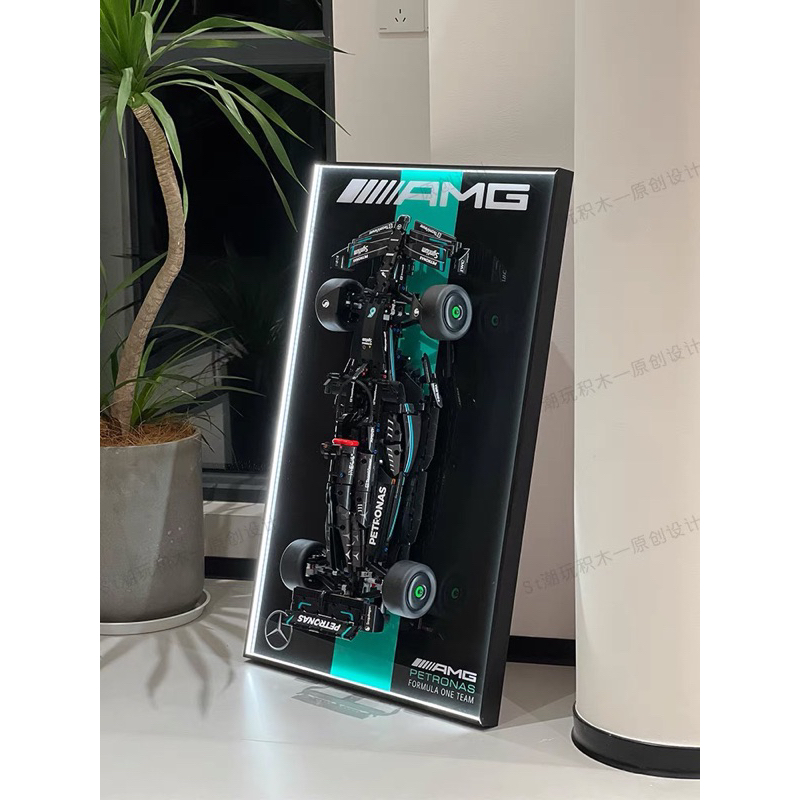 โครงแขวนรถ LEGO Technic พร้อม LED Scale 1:6, 1:8, 1:10, F1 (ไม่รวมรถ) - TUNG LEGO LED Wall Picture Frame
