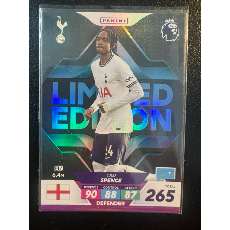 I728 Djed Spence Tottenham Limited Edition Panini AXL 2023 การ์ดฟุตบอล