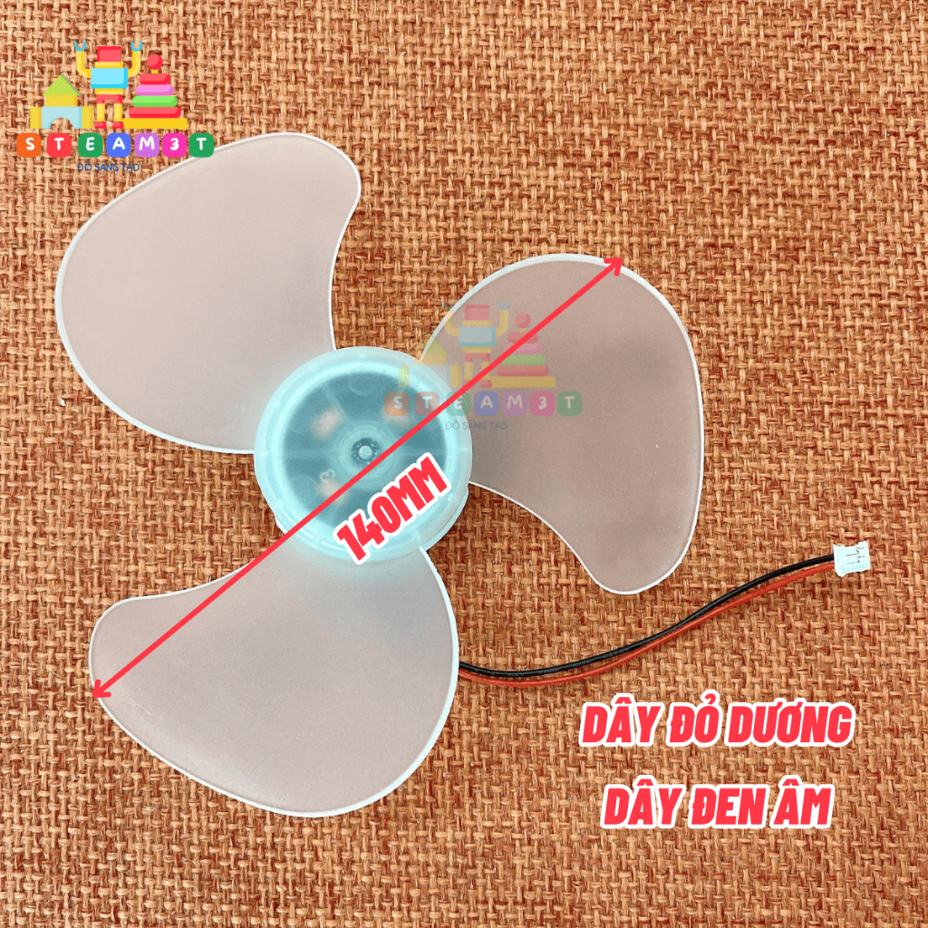 พัดลมมอเตอร์ไร้แปรงถ่านขนาดเล็ก 5V - 6V - 9V - 12V เส้นผ่านศูนย์กลาง 140mm ความเร็ว 2300 RPM พัดลมมินิ - LK0291