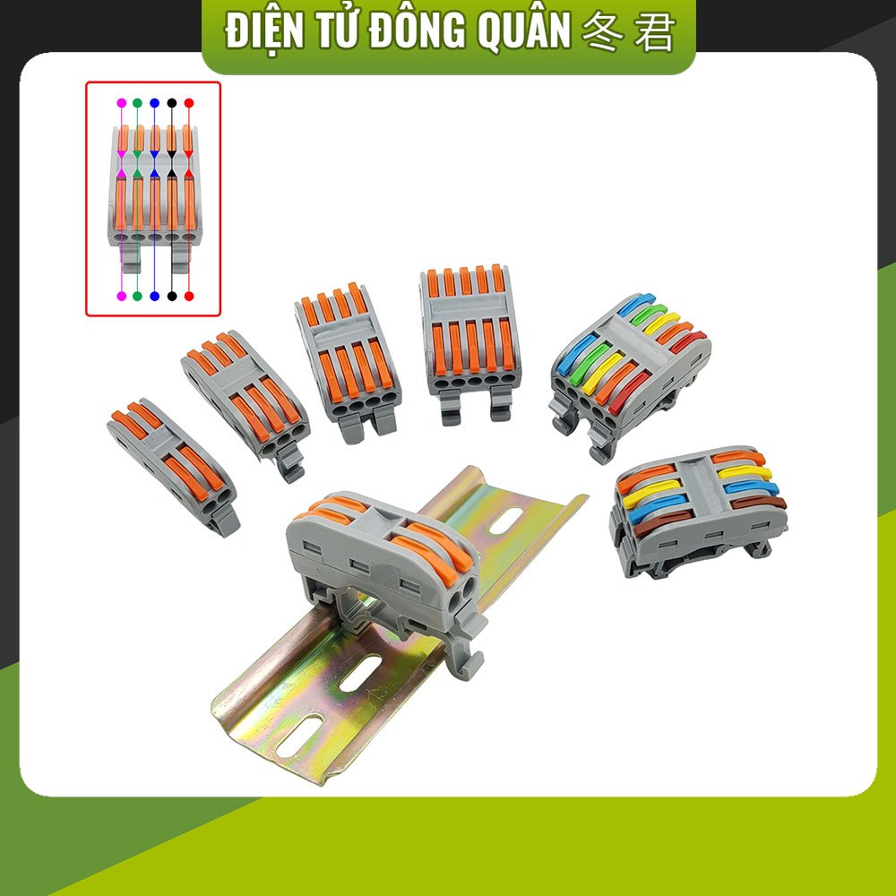 [HCM] ข้อต่อสวมเร็วสําหรับสายไฟติดตั้งบนรางตู้ไฟฟ้า PCT-211 / PCT-222 / PCT-223 / PCT-224 / PCT-225