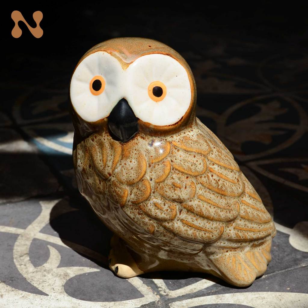 DECORATIVE เซรามิคแมว OWL STATUE