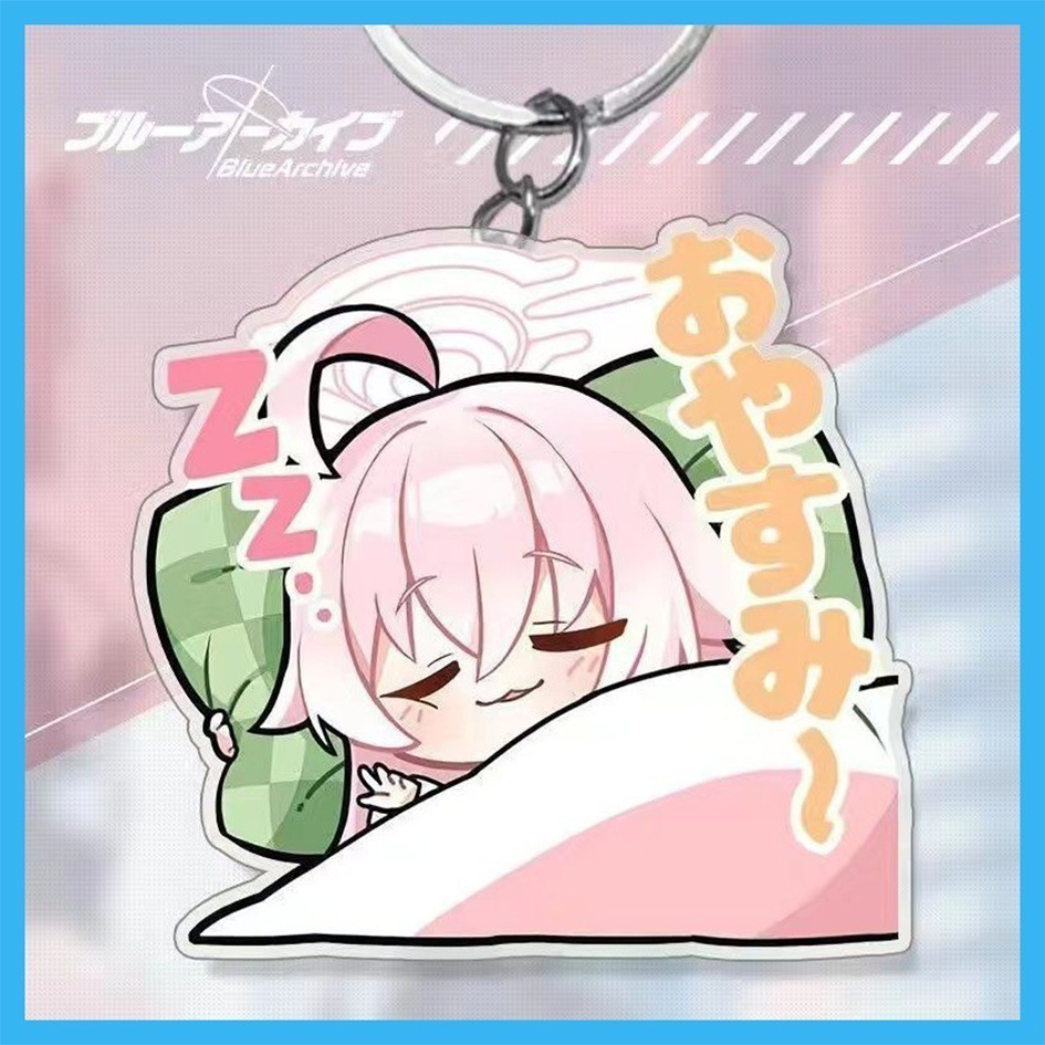 Blue Archive Takanashi Hoshino Sunaokami Shiroko Sorasaki Hina Izayoi พวงกุญแจกระเป๋าโนมิ