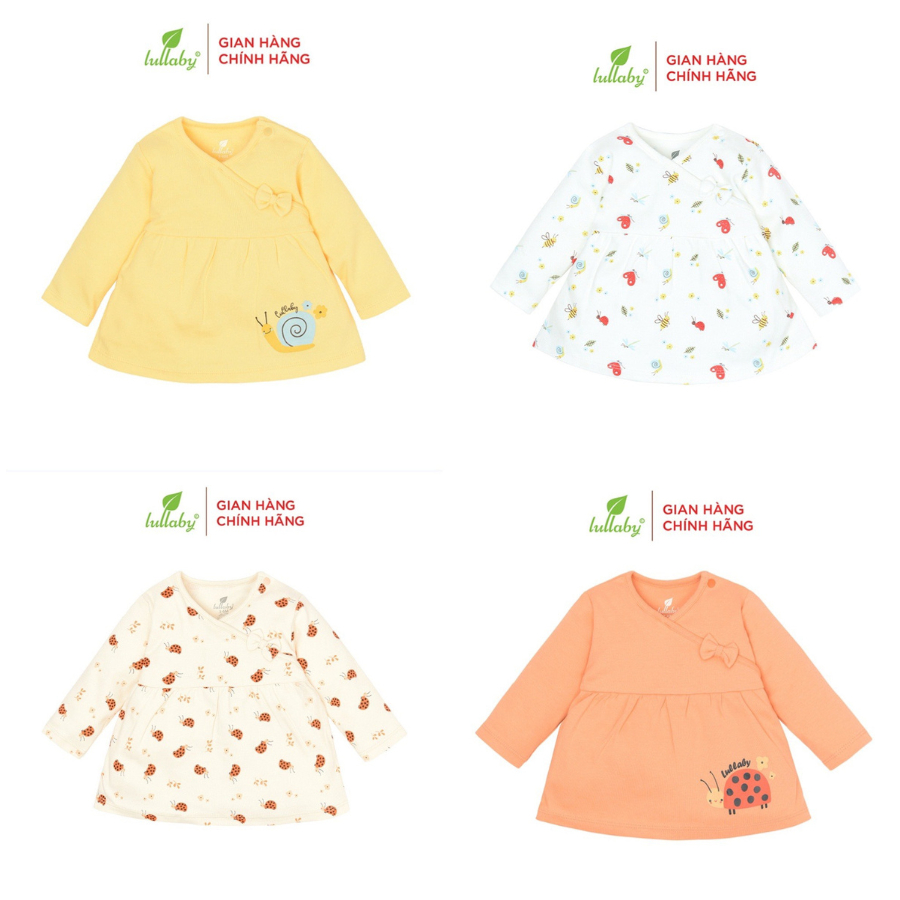 [NH675P] เสื้อทรงเอคอเต่าผ้าฝ้ายเด็กผู้หญิง Lullaby (Size 9M-4Y)
