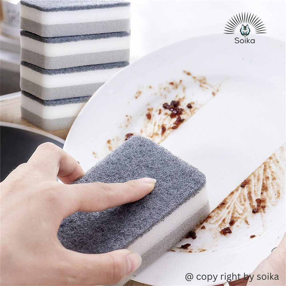 Soika SK-A03 ฟองน้ําล้างจานสองด้าน