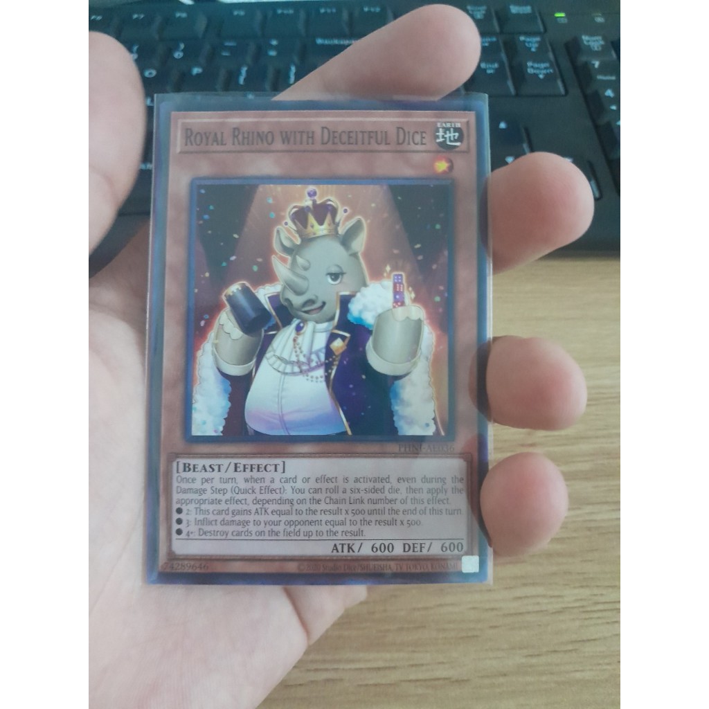 [ 19062024 ] การ์ด Yugioh ของแท้ Royal Rhino With Deceitful Dice - PHNI-AE036