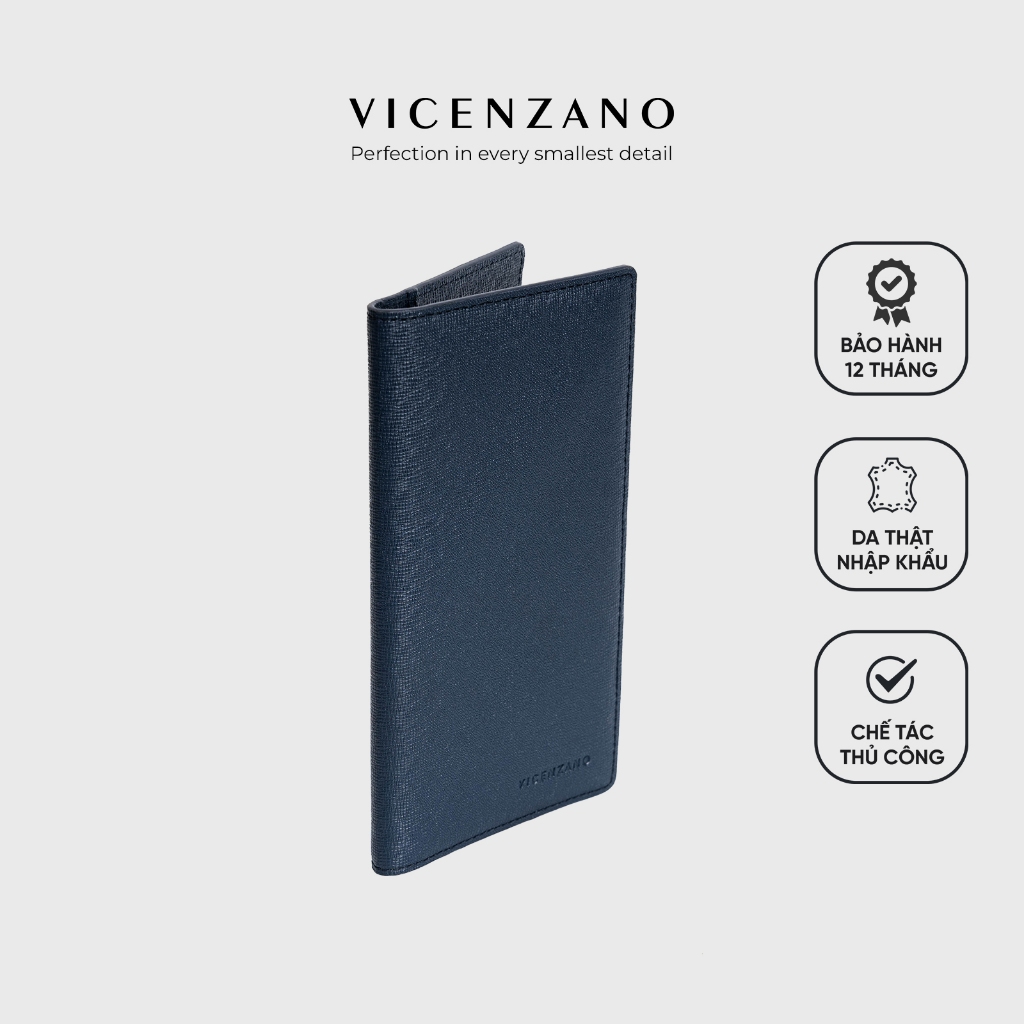 Taiga Cow Leather Ultra Thin Mens Long Wallet Fashion, Luxury Vicenzano Brand