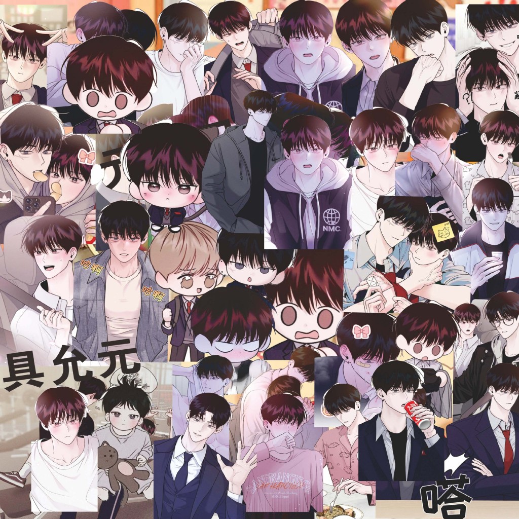 70 สติ๊กเกอร์ Mondays Saviour Mondays Saviour สติ๊กเกอร์ตกแต่งการ์ตูนเกาหลี BL Manhwa BoyLove - ST.1