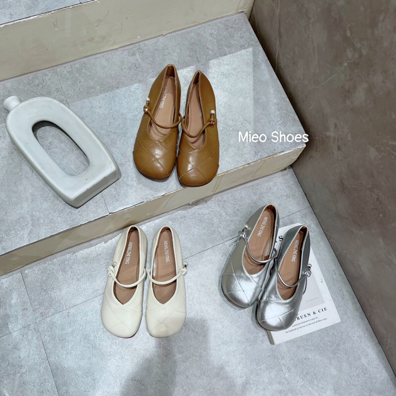 (มีจําหน่าย) Fullbox QC Super Soft Pearl Rope Flats - รองเท้า Mieo B705 B706 B707