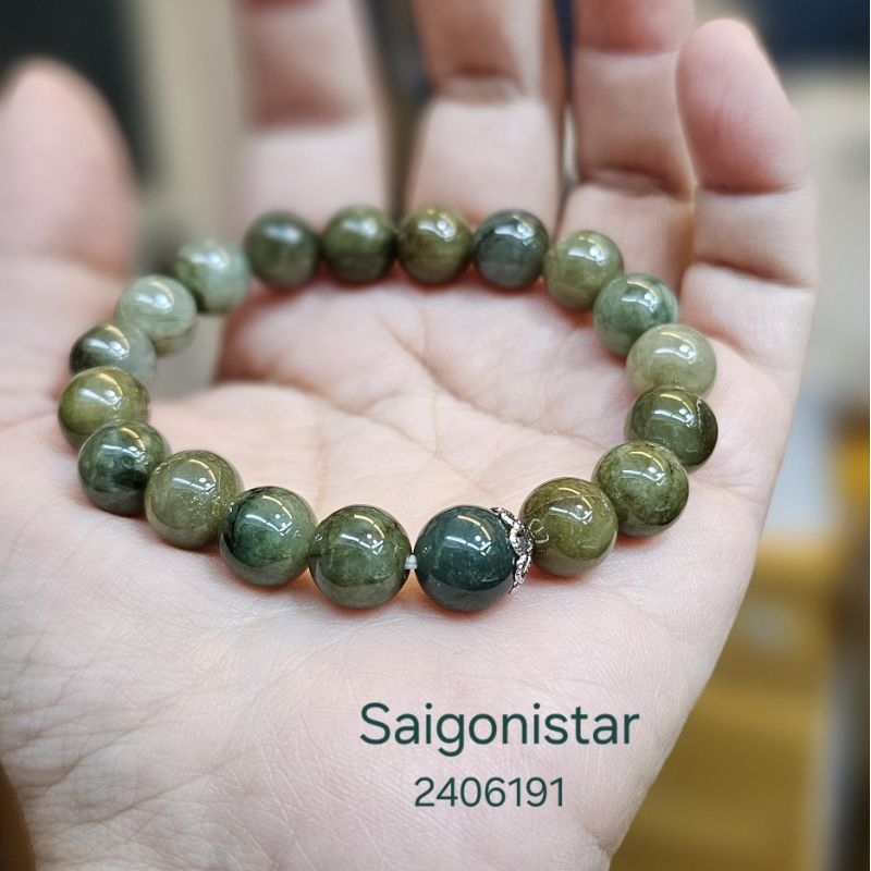 SGN SGN SGN 2406191 สร้อยคอหยกพม่าไซโกโนะสตาร์ 10 ถ้วย