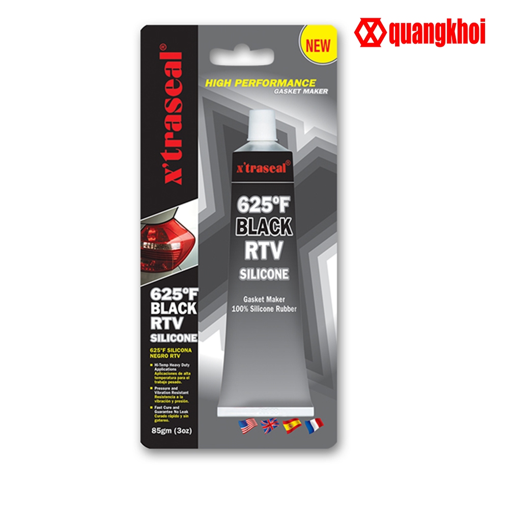 กาวซิลิโคนทนความร้อนสีดํา กาวปะเก็น กาวทดแทนยาแนว Xtraseal 625F Black 85gr