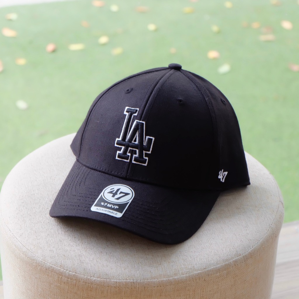 [GENUINE] HAT / HAT 47 - LA สีดําขอบสีขาว