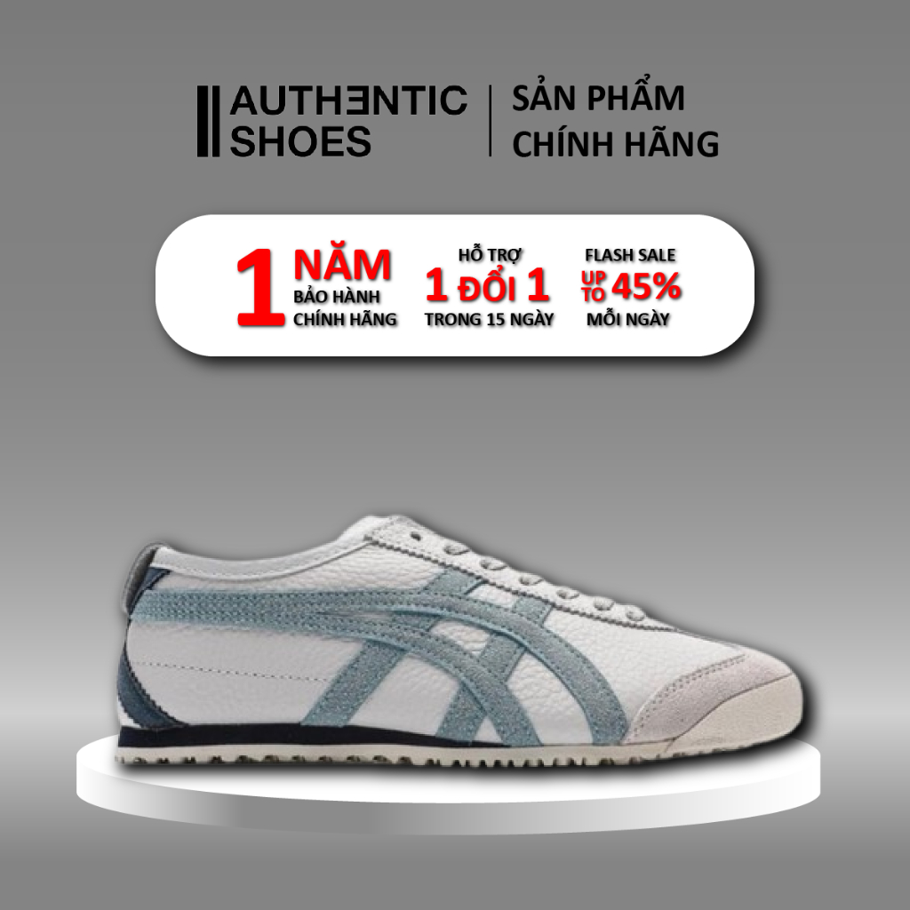 | แท้ แท้ | รองเท้าผ้าใบ Onitsuka Tiger Mexico 66 สีเทาควันสีน้ําเงิน