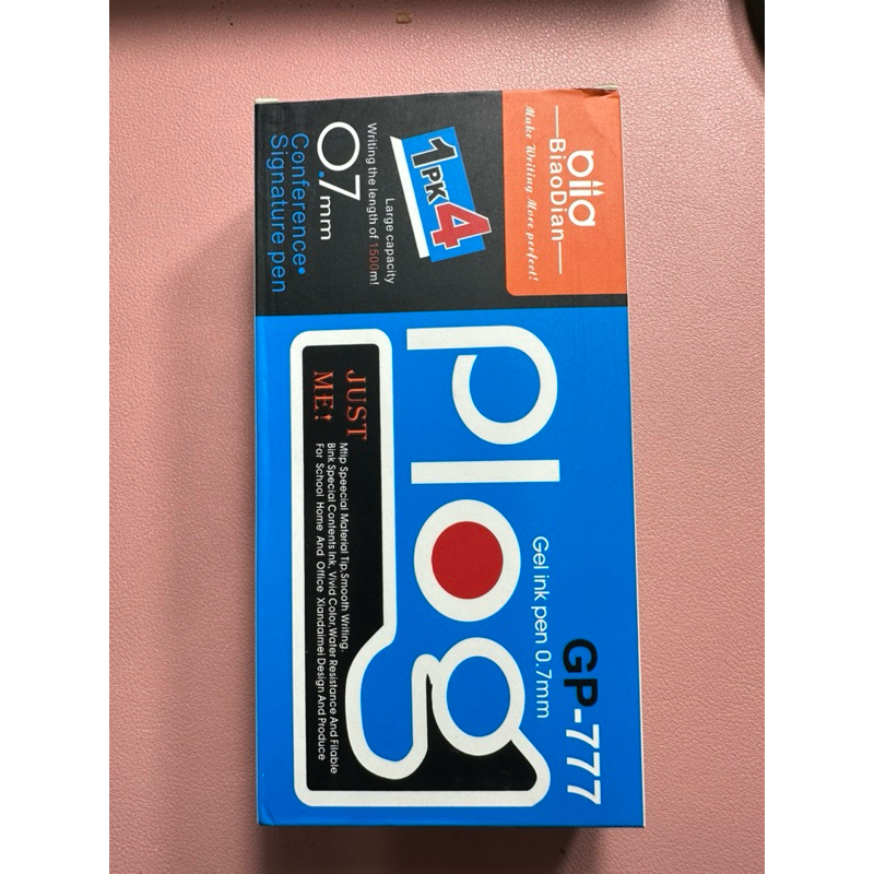 [BOX 12C] ปากกาเจลเหลว ปากกาลูกลื่นอ้วน Plog GP777 GP-777 GP 777 หมึกสีน้ําเงิน 0.7mm.- สามีท้าวเครื