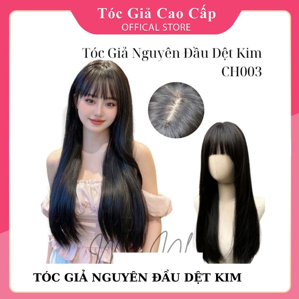 KNITTED WOMENS FULL HEAD WIG, ฟรี WIG NET, CH001 CH003