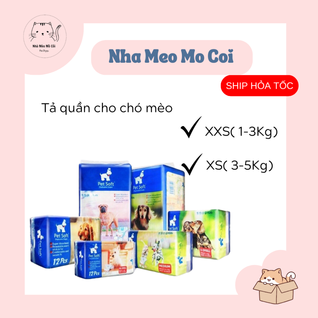 กางเกงสําหรับสุนัขและแมว Size XXS & XS