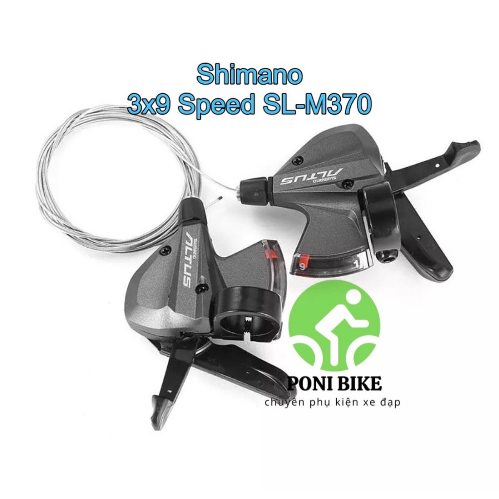 Shimano Altus SL M370 3x9 Speed Bicycle Derailleur/Exhaust Handle Set (ผลิตในอินโดนีเซีย)