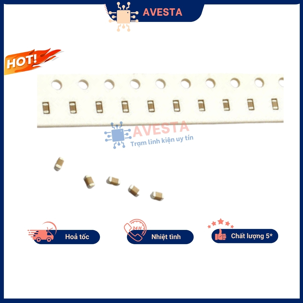 คุณภาพดี 1206 SMD 1uF - 22uF ตัวเก็บประจุแบบแปะ (สายไฟ 10c) คาราเต้