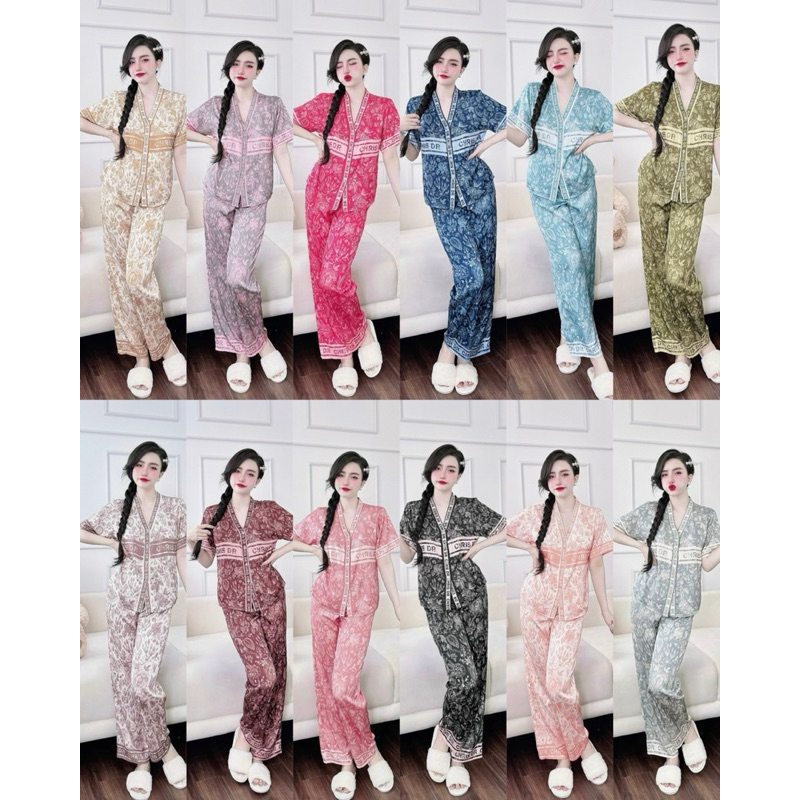 Pijama - ชุดอยู่บ้านของ Bom - ชุด TNQD คอ Y - size1<58kg - size2<70kg