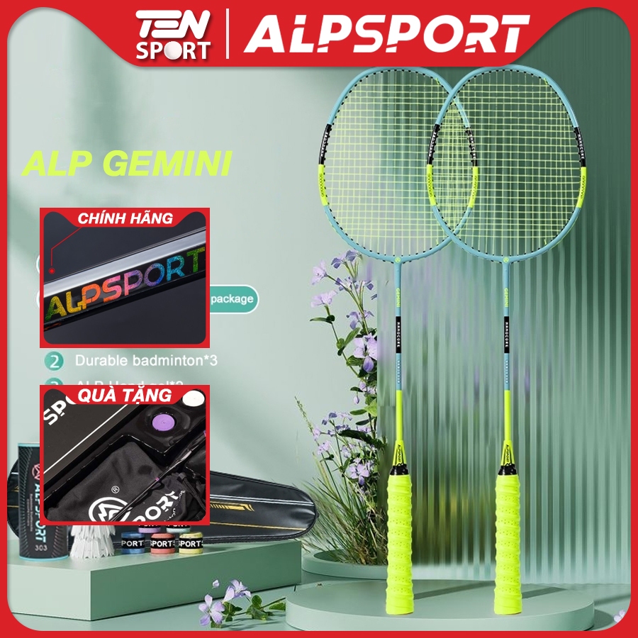 ALP SPORT ไม้แบดมินตัน Gemini ไม้แบดมินตันก่อนร้อย 11kg 4UG5 กรอบคาร์บอน 100% สินค้าของแท้