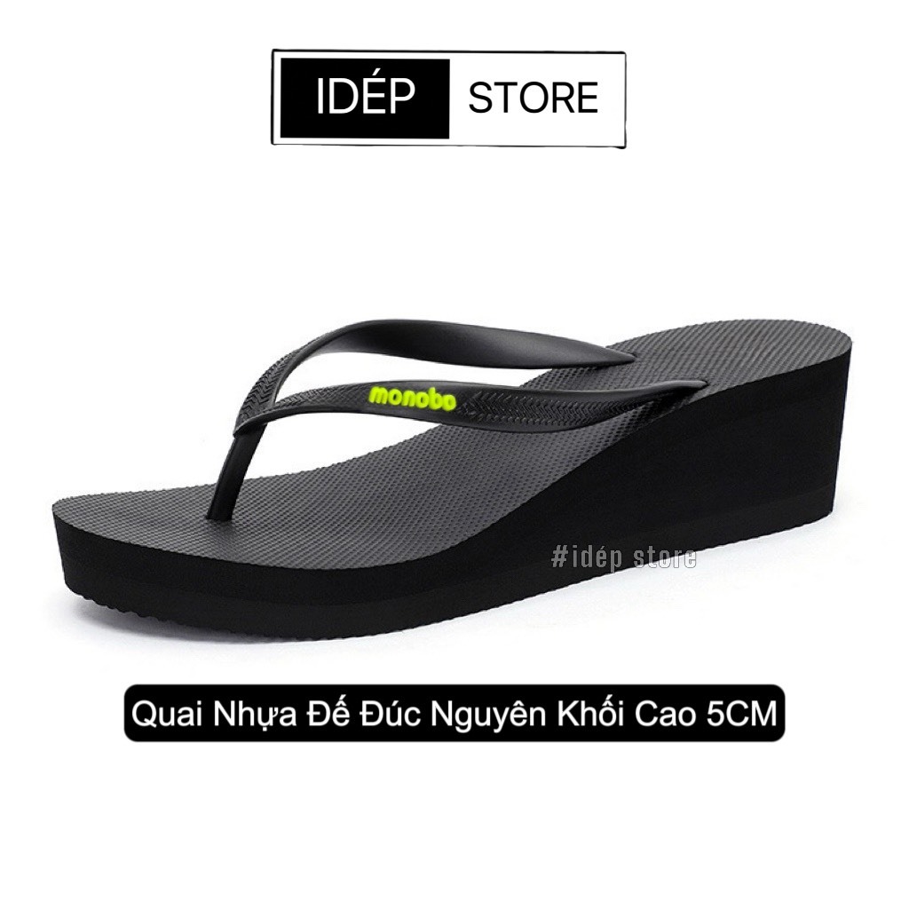 รองเท้าแตะผู้หญิงแบบมีสายรัดบาง, พื้นสูง 5 ซม. iDÉP DL369 Solid Molded, เท้าชายหาดกันลื่นที่สะดวกสบาย
