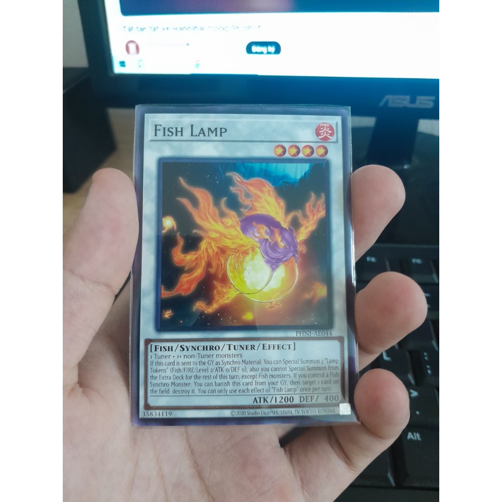 [ 26062024 ] การ์ดโคมไฟปลา Yugioh ของแท้ - PHNI-AE044