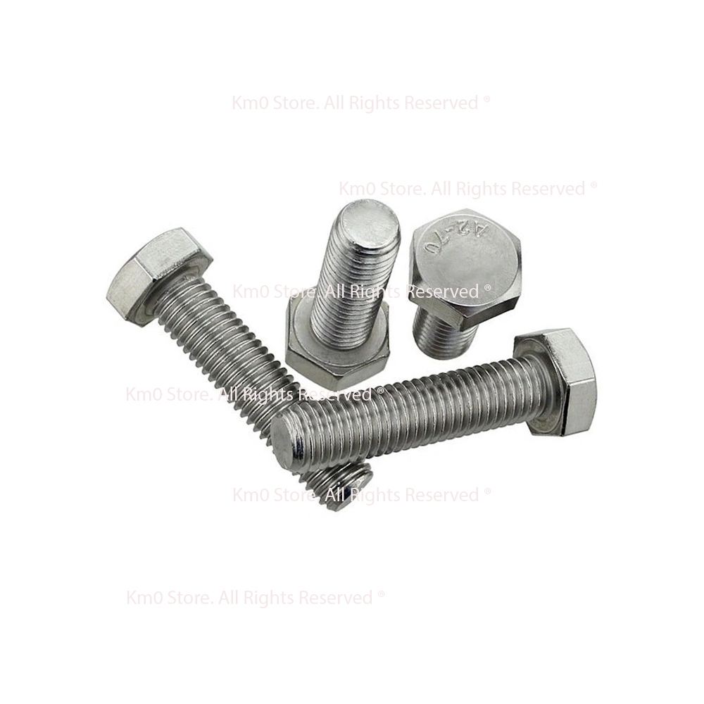 ชุดสลักเกลียวหัวหกเหลี่ยมสแตนเลส 05 304 ขนาด M5 (5 Li) MS113745