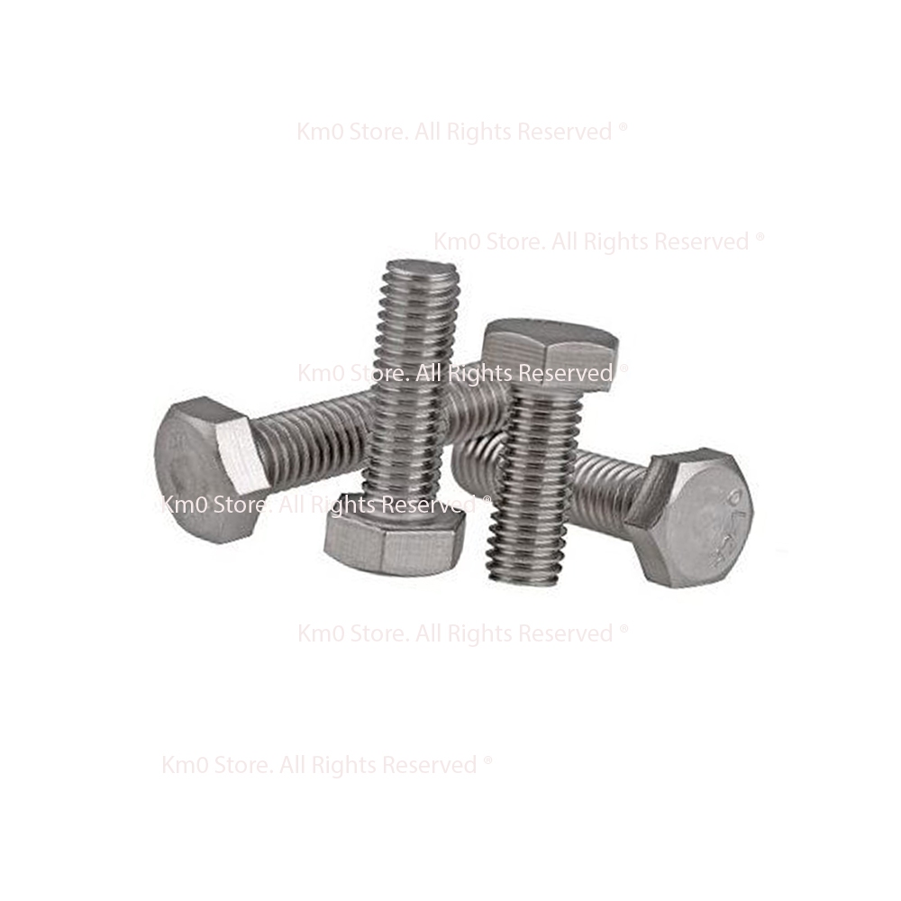 ชุดสลักเกลียวหัวหกเหลี่ยมสแตนเลส 05 304 ขนาด M4 (4 Li) MS113743