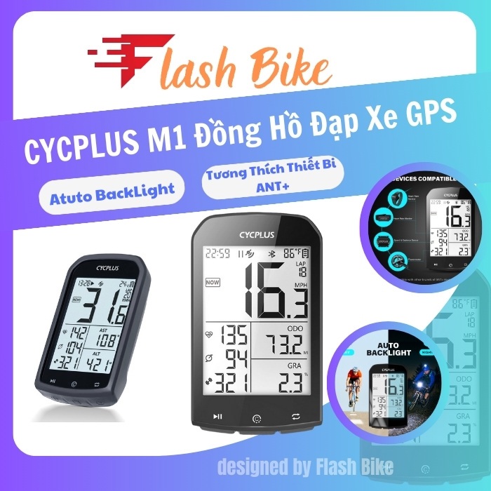 CYCPLUS M1 GPS เชื่อมต่อนาฬิกาจักรยานใช้งานร่วมกับ Strava Garmin สําหรับ MTB/จักรยานถนน