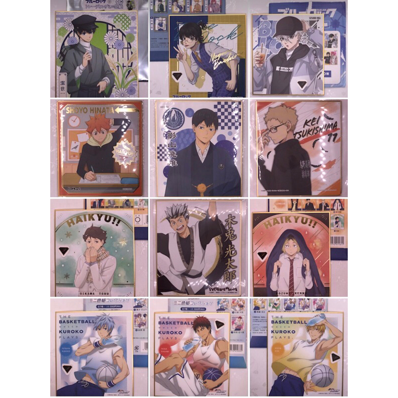 Otakutpstore แหล่งญี่ปุ่นแท้ปิดรูปภาพอนิเมะ shikishi อย่างเป็นทางการ Kuroko Haikyuu BlueLock