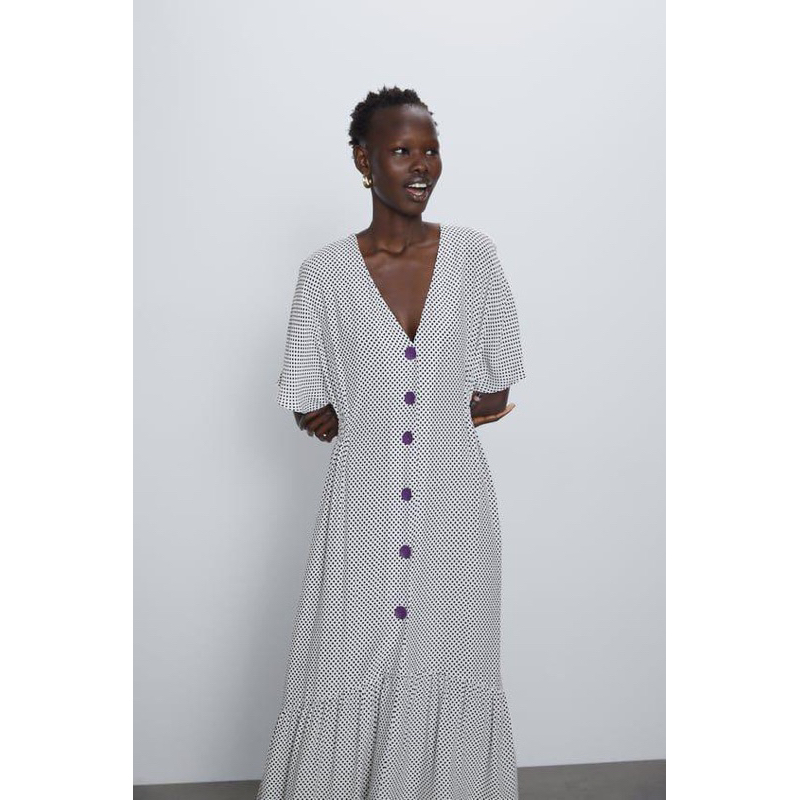 {2hand}{Zara} Zara Midi Floral Dress with Throat - xs