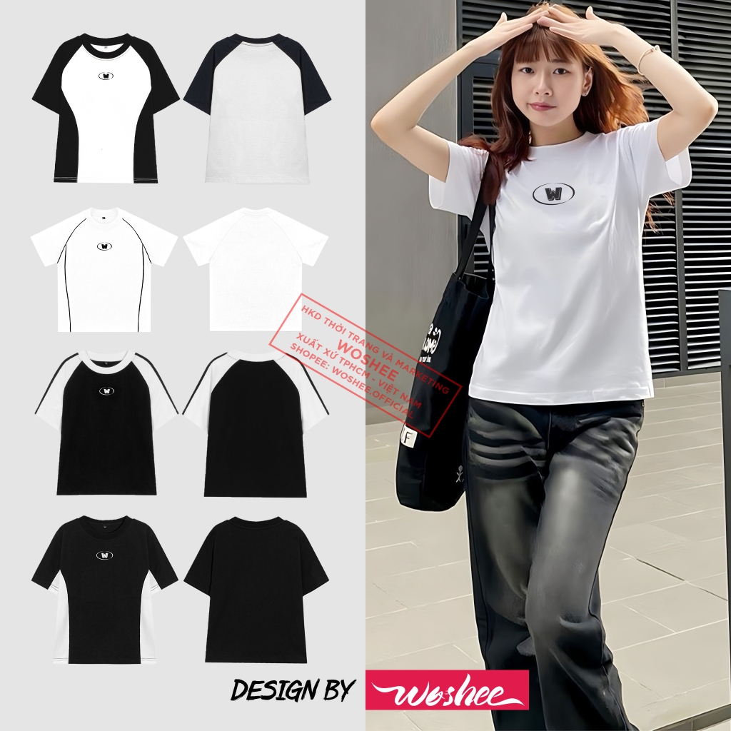 เสื้อยืด WOSEE บอดี้คอน ผู้หญิงเบบี้เสื้อยืดรูปตัว W ผ้าหนาน่ารัก เสื้อยืดแบรนด์ท้องถิ่น BTV003