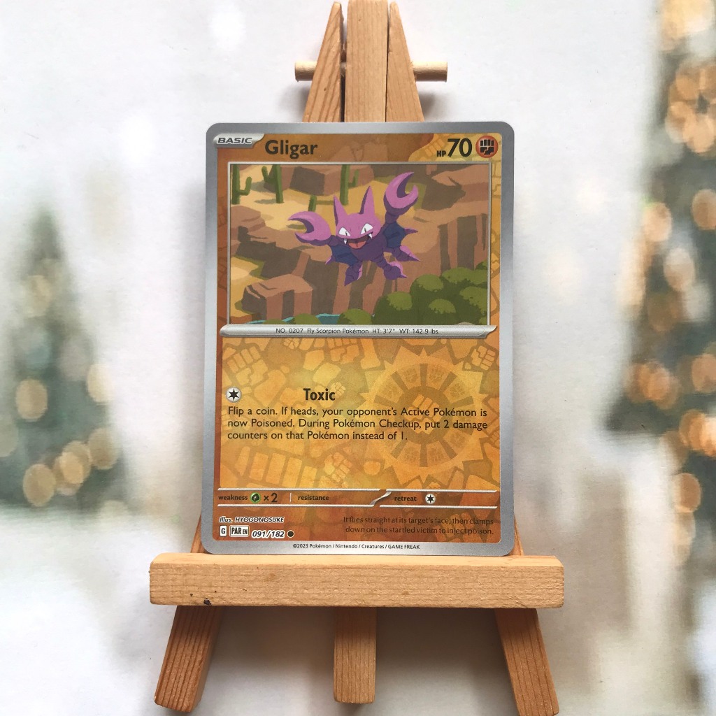 การ์ดภาพ Pokemon Gligar 091/182 - การ์ด Od ภาษาอังกฤษ Common Reverse Holo