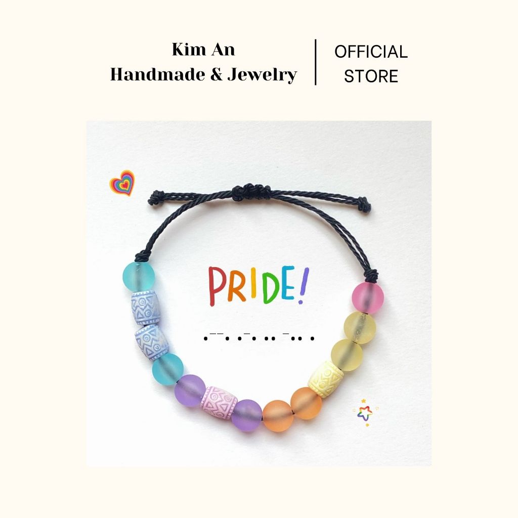 กำไลข้อมือสายรุ้ง LGBT Pride | กำไลรหัสมอร์ส PRIDE – Pride Month LGBTQ+