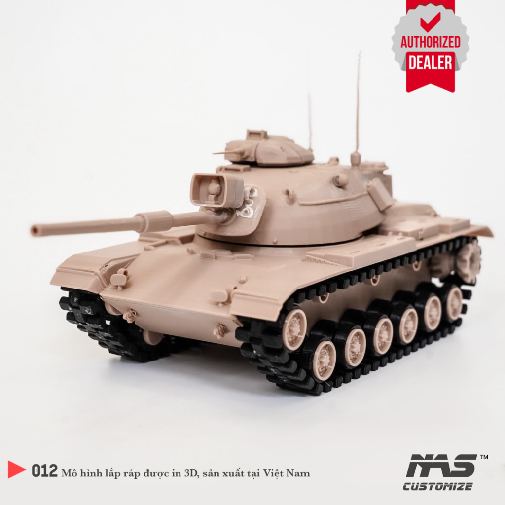 [NAS] ของเล่นโมเดลรถถังอเมริกัน M60A1 Patton โมเดลประกอบทหารของประกอบถังขนาด 1/48
