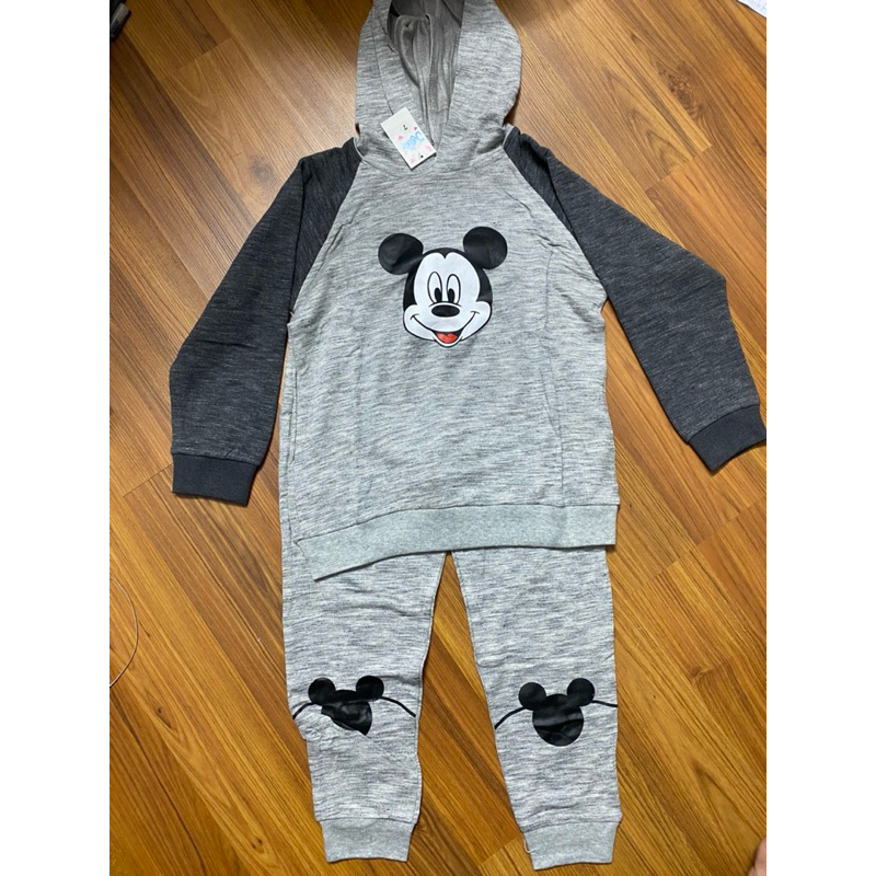 J4010 ของแท้ surplus ชุดเสื้อฮู้ดหนังปลาพิมพ์ลายมิกกี้สําหรับเด็กผู้ชาย 1-7 ปี [Keinnier] X09-011