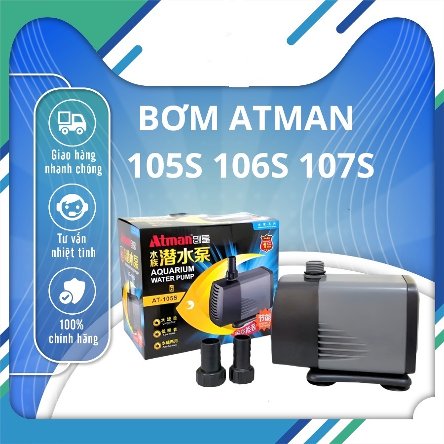 Atman AT 105S 106S 107S ปั๊มตู้ปลาเฉพาะสําหรับตู้ปลา ลดเสียงรบกวน ประหยัดพลังงาน