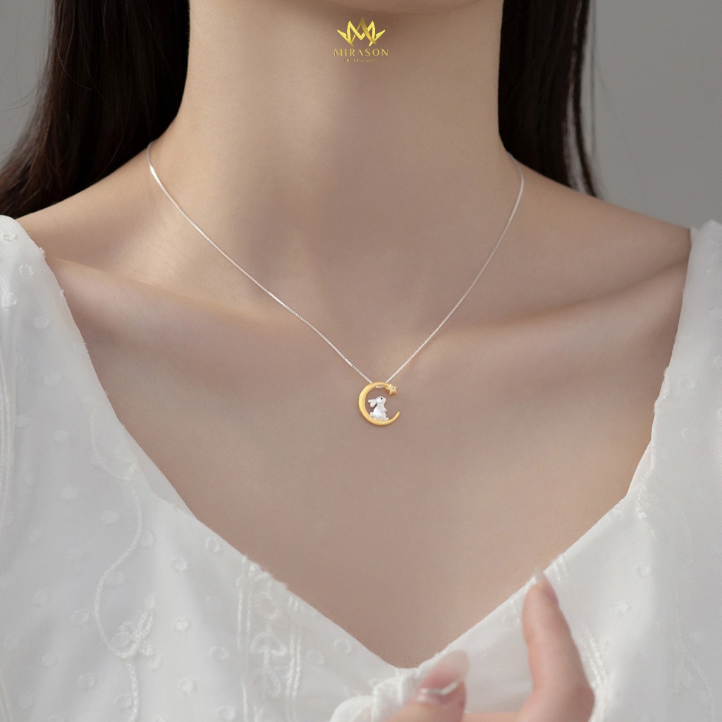 MIRASON สร้อยคอเงินผู้หญิง Moon Mix Baby Rabbit MDC00143
